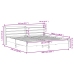 Estructura de cama sin colchón madera maciza de pino 200x200 cm