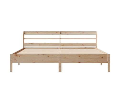 Estructura de cama sin colchón madera maciza de pino 200x200 cm