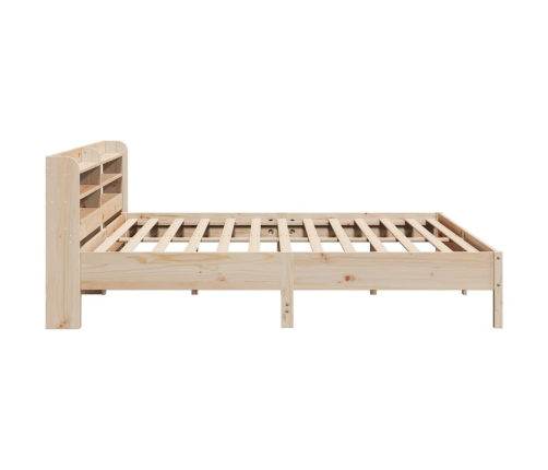 Estructura de cama sin colchón madera maciza de pino 200x200 cm