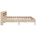 Estructura de cama sin colchón madera maciza de pino 200x200 cm