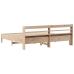 Estructura de cama sin colchón madera maciza de pino 200x200 cm
