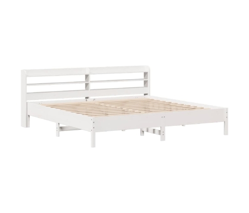 Estructura de cama sin colchón madera maciza blanca 200x200 cm