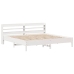 Estructura de cama sin colchón madera maciza blanca 200x200 cm