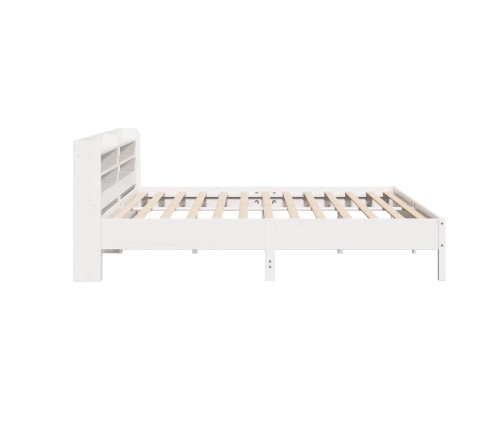 Estructura de cama sin colchón madera maciza blanca 200x200 cm