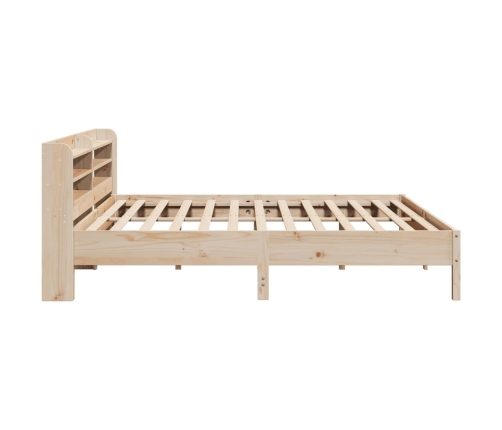 Estructura de cama sin colchón madera maciza de pino 180x200 cm