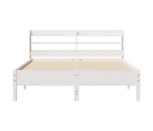 Estructura de cama sin colchón madera maciza de pino 160x200 cm