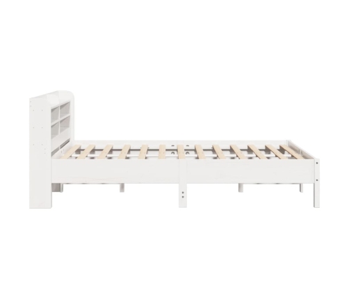 Estructura de cama sin colchón madera de pino blanca 150x200 cm