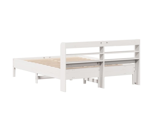 Estructura de cama sin colchón madera de pino blanca 150x200 cm