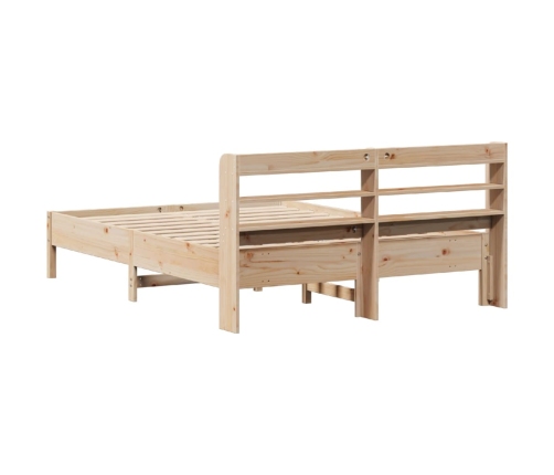 Estructura de cama sin colchón madera de pino blanca 140x200 cm