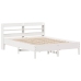 Estructura de cama sin colchón madera de pino blanca 140x200 cm