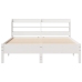 Estructura de cama sin colchón madera de pino blanca 140x200 cm