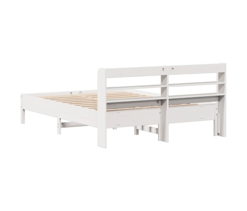 Estructura de cama sin colchón madera de pino blanca 140x200 cm