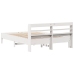 Estructura de cama sin colchón madera de pino blanca 140x200 cm
