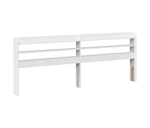 Estructura de cama sin colchón madera de pino blanca 140x200 cm