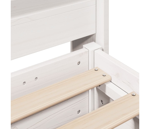 Estructura de cama sin colchón madera de pino blanca 140x200 cm