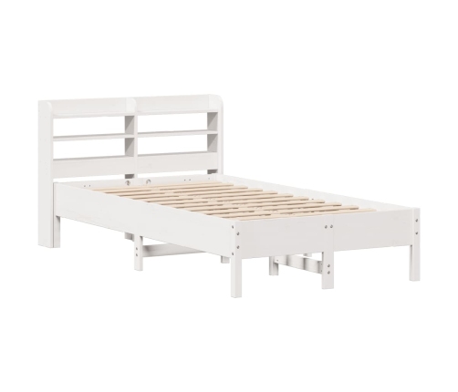 Estructura de cama sin colchón madera de pino blanca 120x200 cm