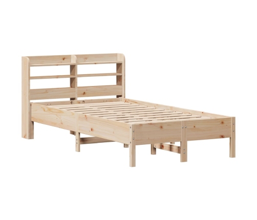 Estructura de cama sin colchón madera maciza de pino 100x200 cm