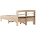Estructura de cama sin colchón madera maciza de pino 100x200 cm
