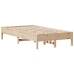 Estructura de cama sin colchón madera maciza de pino 100x200 cm