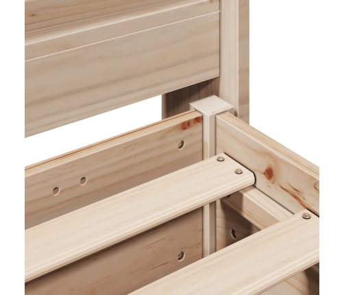 Estructura de cama sin colchón madera maciza de pino 100x200 cm