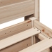 Estructura de cama sin colchón madera maciza de pino 100x200 cm