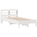 Estructura cama sin colchón madera maciza pino blanca 100x200cm