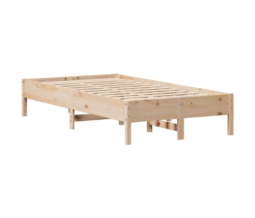 Estructura de cama sin colchón madera maciza de pino 90x200 cm