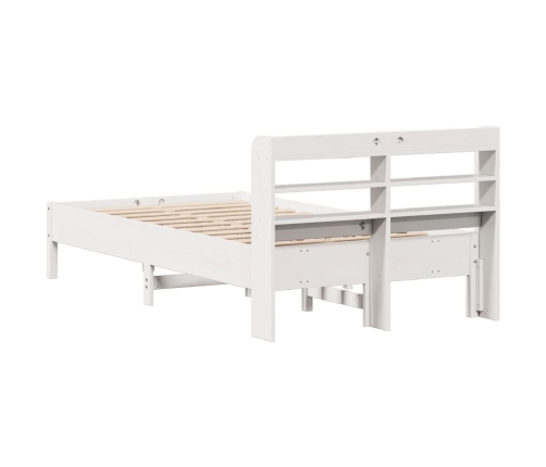 Estructura de cama sin colchón madera de pino blanca 90x200 cm