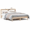 Estructura de cama sin colchón madera maciza de pino 140x190 cm