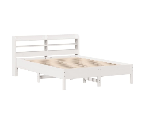 Estructura de cama sin colchón madera de pino blanco 135x190 cm