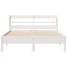 Estructura de cama sin colchón madera de pino blanco 135x190 cm