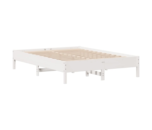 Estructura de cama sin colchón madera de pino blanco 135x190 cm