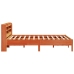 Estructura de cama sin colchón madera maciza marrón 135x190 cm