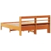 Estructura de cama sin colchón madera maciza marrón 135x190 cm
