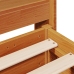 Estructura de cama sin colchón madera maciza marrón 135x190 cm