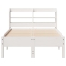 Estructura de cama sin colchón madera maciza blanca 120x190 cm