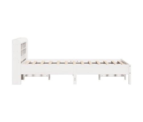 Estructura de cama sin colchón madera maciza blanca 120x190 cm