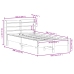 Estructura de cama sin colchón madera maciza blanca 90x190 cm