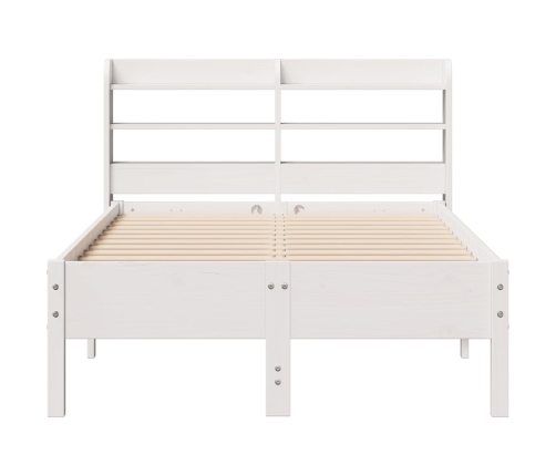 Estructura de cama sin colchón madera maciza blanca 90x190 cm
