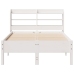 Estructura de cama sin colchón madera maciza blanca 90x190 cm