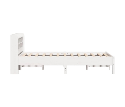 Estructura de cama sin colchón madera maciza blanca 90x190 cm