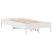Estructura de cama sin colchón madera maciza blanca 90x190 cm