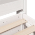 Estructura de cama sin colchón madera maciza blanca 90x190 cm