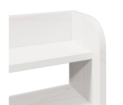 Estructura de cama sin colchón madera maciza blanca 90x190 cm