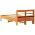 Estructura de cama sin colchón madera maciza marrón 90x190 cm