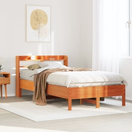 Estructura de cama sin colchón madera maciza marrón 90x190 cm