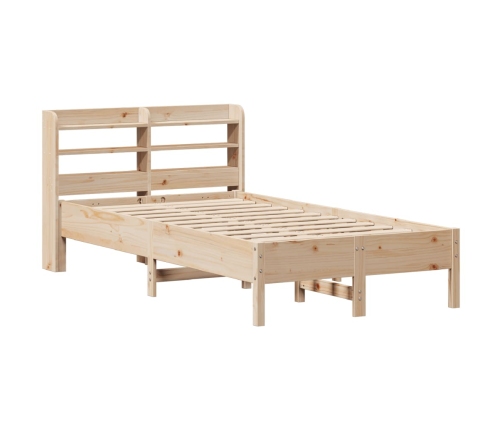 Estructura de cama sin colchón madera maciza pino 75x190 cm