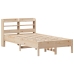 Estructura de cama sin colchón madera maciza pino 75x190 cm