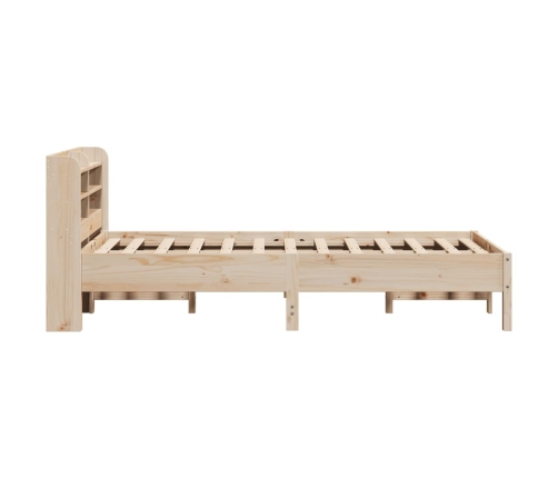 Estructura de cama sin colchón madera maciza pino 75x190 cm