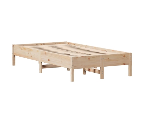 Estructura de cama sin colchón madera maciza pino 75x190 cm